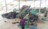 Economical fully-automatic scrapped waste tires recycling to rubber granule production line